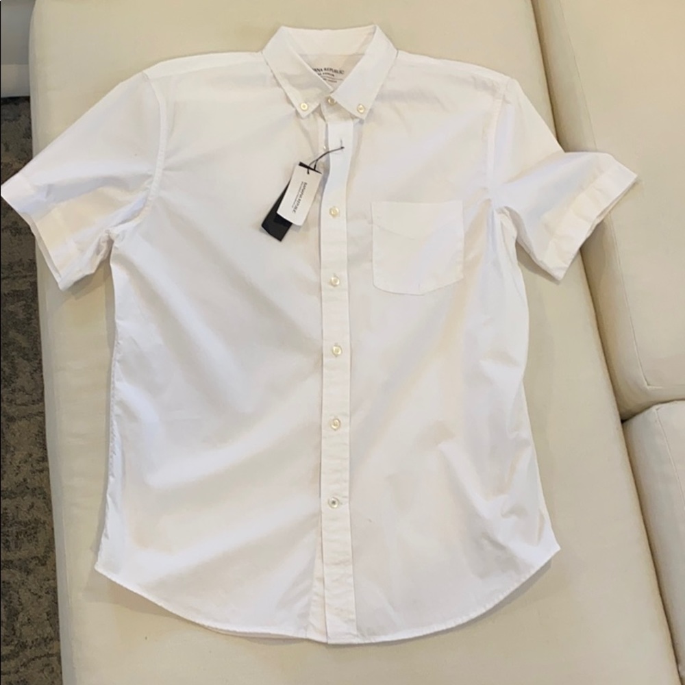 Banana Republic Men’s Luxe Poplin SS shirt - New
